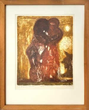 Couple à la lumière d'orée - Mohamed Ben Meftah - jamila achour gallery - JAG GALLERY