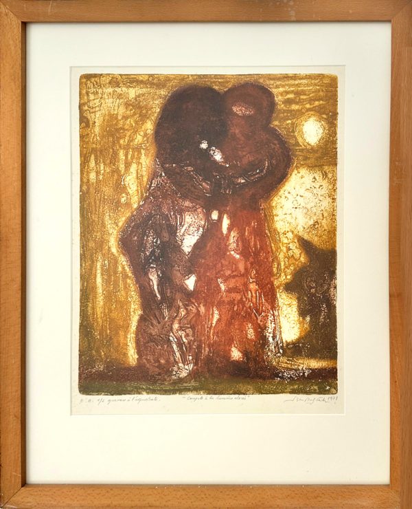 Couple à la lumière d'orée - Mohamed Ben Meftah - jamila achour gallery - JAG GALLERY